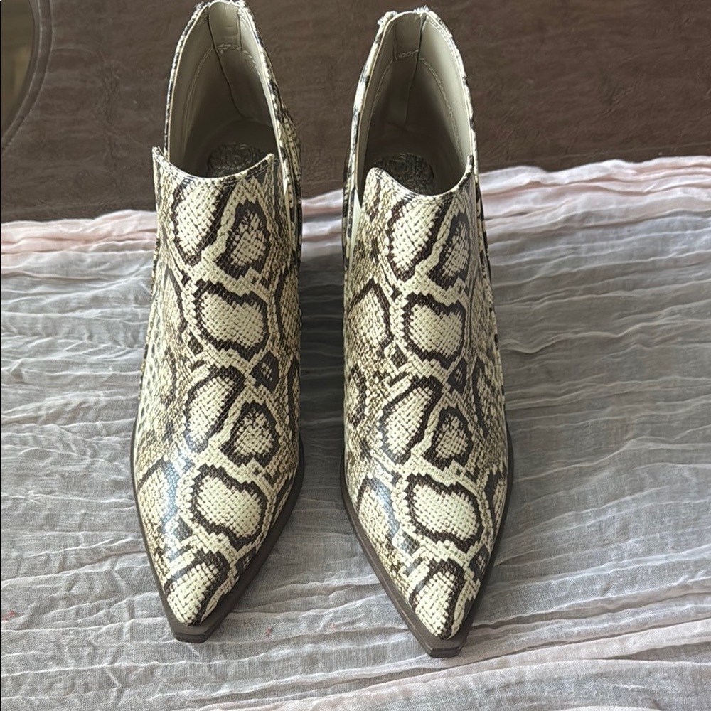 Snake Print Ankle Boots